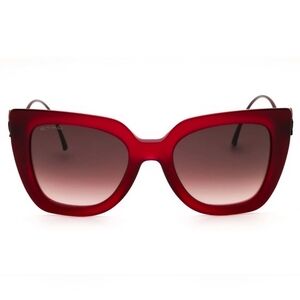 ETRO 0040/S Women's Oversized Cateye Burgundy Sunglasses